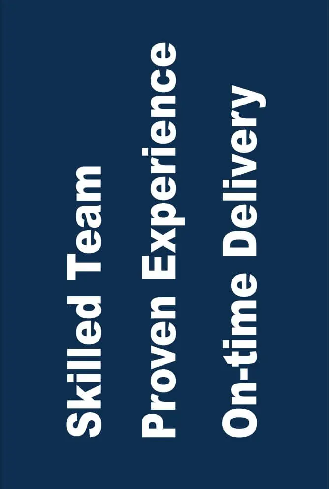 Promotional graphic showing our services